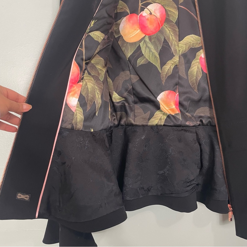 Ted Baker Yulij Flared Cuff Peplum Full‎ Zip Blazer Jacket Full Zip TB 1 US 4 - Picture 5 of 11